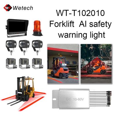 ไฟเตือนความปลอดภัย AI โฟร์คลิฟท์ 10V - 80V โฟร์คลิฟท์ โซนแดง ไฟแดง 10W