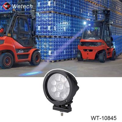 ไฟฟอร์คลิฟท์สีฟ้าที่กําหนดเอง ไฟฟอร์คลิฟท์สีฟ้า 45W ไฟความปลอดภัย IP67