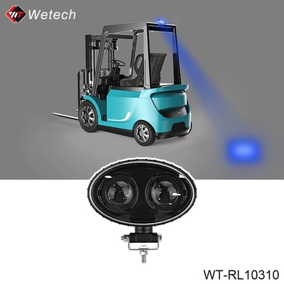 เลนส์ PMMA กันน้ำ IP67 ไฟสปอตไลท์ LED สีฟ้า WT-RL10310 สำหรับรถบรรทุกและอุปกรณ์วิศวกรรม
