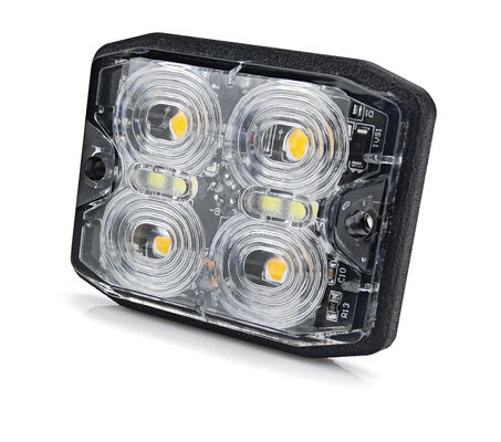 IP67 Waterproof 12-24V DC Amber Yellow Flash LED Strobe Light for Emergency Warning in Trucks